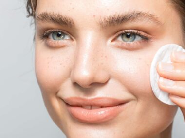 A woman using one of the facial peels